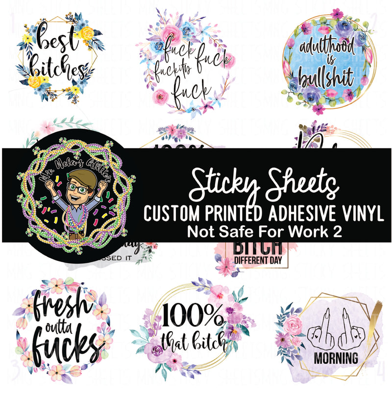 MNG Sticky Sheet Decals **Not Safe For Work 2**