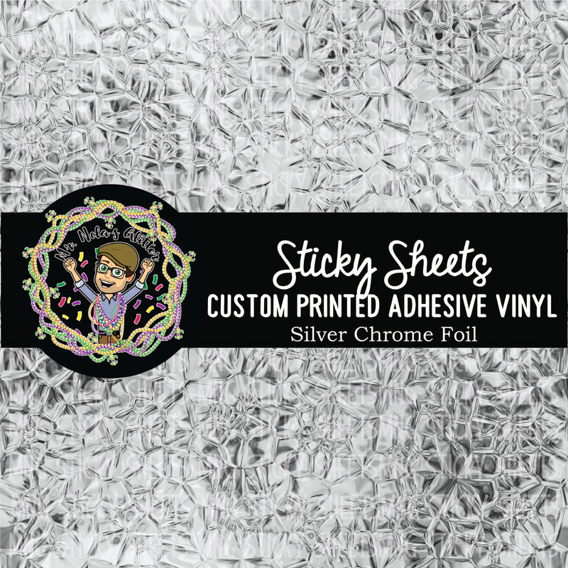 MNG Sticky Sheet Singles **Silver Chrome Foil**