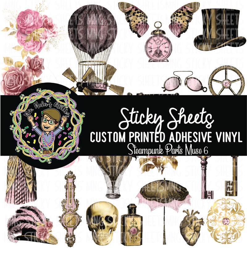MNG Sticky Sheet Singles **Steampunk Parts Muse Box 6**