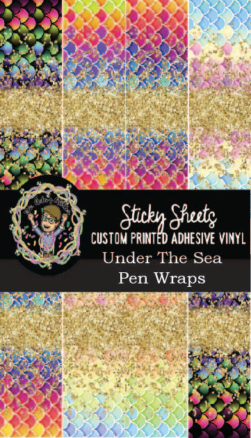 MNG Sticky Sheet Pen Wrap Sheets **Glitter Mermaid**
