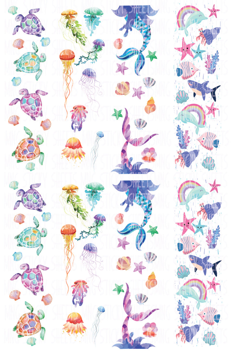 MNG Sticky Sheet Pen Wrap Sheets **Under The Sea**