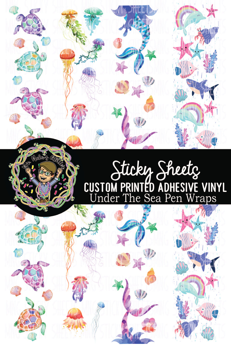 MNG Sticky Sheet Pen Wrap Sheets **Under The Sea**