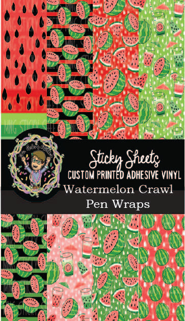 MNG Sticky Sheet Pen Wrap Sheets **Watermelon Crawl**