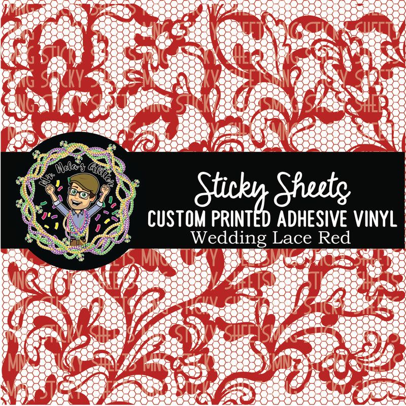 MNG Sticky Sheet Singles **Wedding Lace Red**