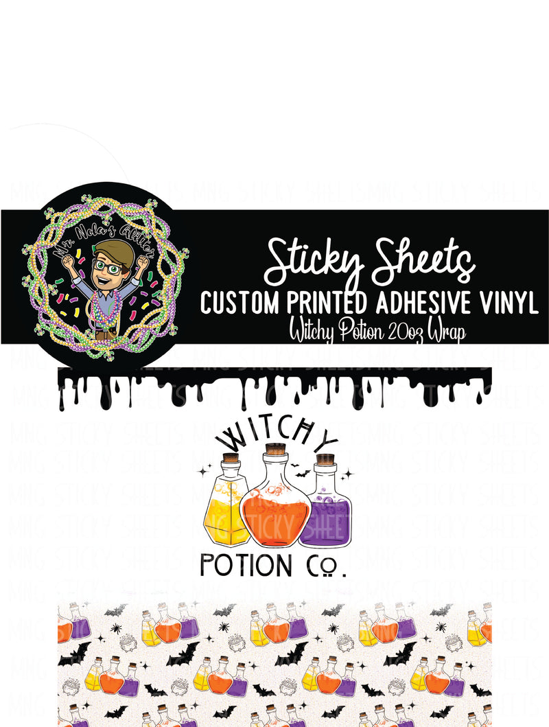 MNG Sticky Sheet Wraps **Witchy Potion 20oz Wrap**