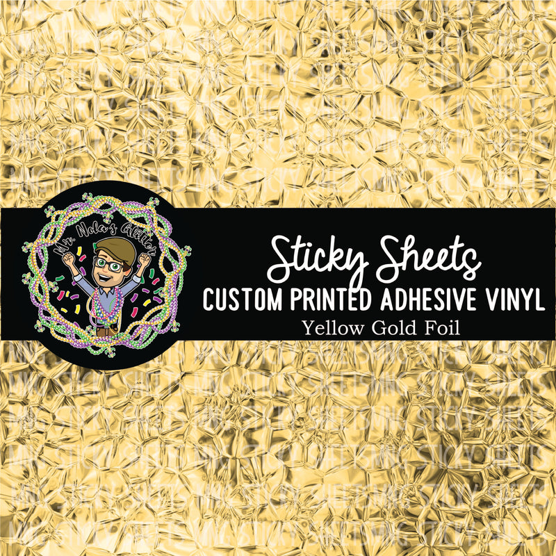 MNG Sticky Sheet Singles **Yellow Gold Foil**