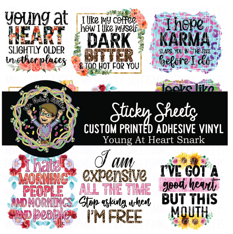MNG Sticky Sheet Decals **Young At Heart**