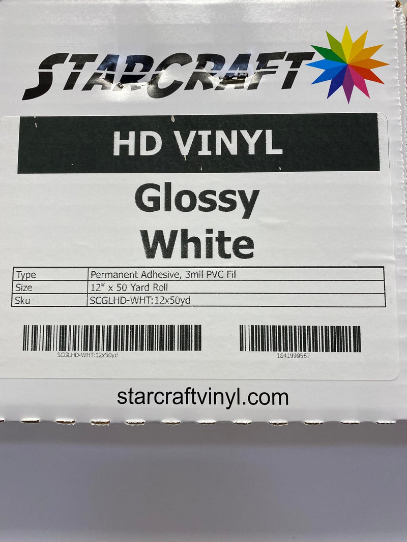 StarCraft HD Glossy Permanent Vinyl 12"x 50 Yard roll